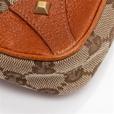 gucci nailhead pochette|gucci canvas handbags.